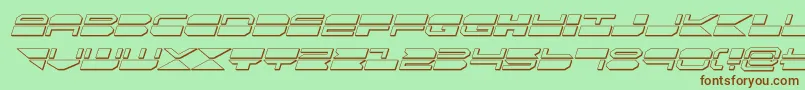 quickmark3dital-fontti – ruskeat fontit vihreällä taustalla