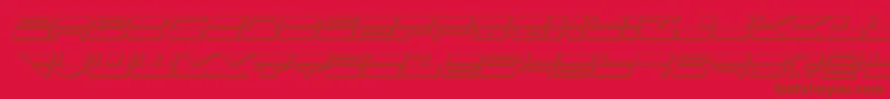quickmark3dital-Schriftart – Braune Schriften auf rotem Hintergrund