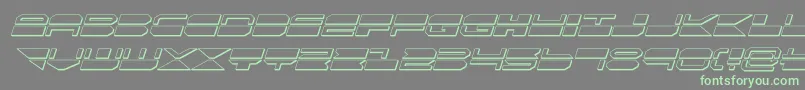 Шрифт quickmark3dital – зелёные шрифты на сером фоне