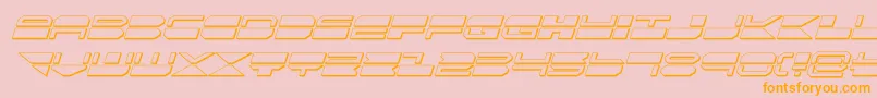 quickmark3dital-Schriftart – Orangefarbene Schriften auf rosa Hintergrund