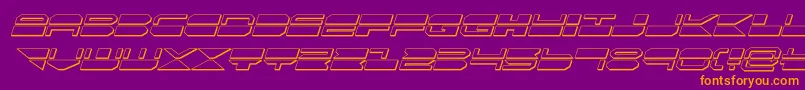 quickmark3dital Font – Orange Fonts on Purple Background