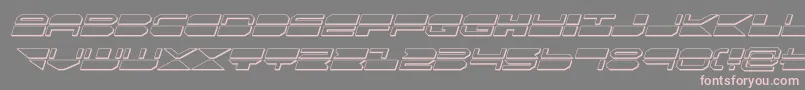 Шрифт quickmark3dital – розовые шрифты на сером фоне