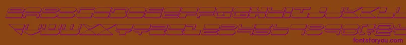 quickmark3dital-fontti – violetit fontit ruskealla taustalla