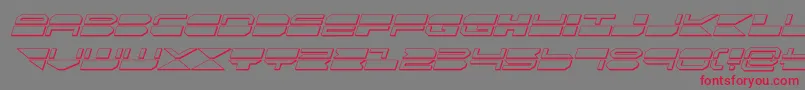 フォントquickmark3dital – 赤い文字の灰色の背景