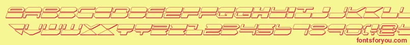 quickmark3dital-fontti – punaiset fontit keltaisella taustalla
