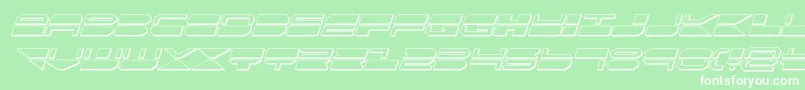 フォントquickmark3dital – 緑の背景に白い文字