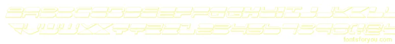 Czcionka quickmark3dital – żółte czcionki na białym tle