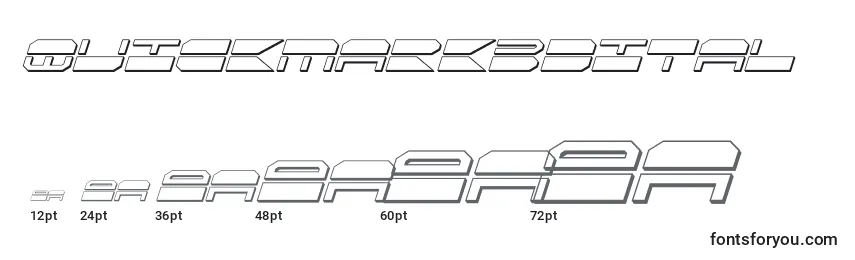 Размеры шрифта Quickmark3dital