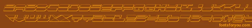 Шрифт quickmark3dital – оранжевые шрифты на коричневом фоне