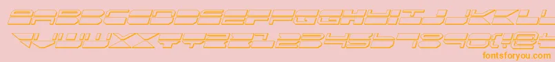 quickmark3dital Font – Orange Fonts on Pink Background