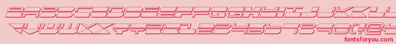 フォントquickmark3dital – ピンクの背景に赤い文字