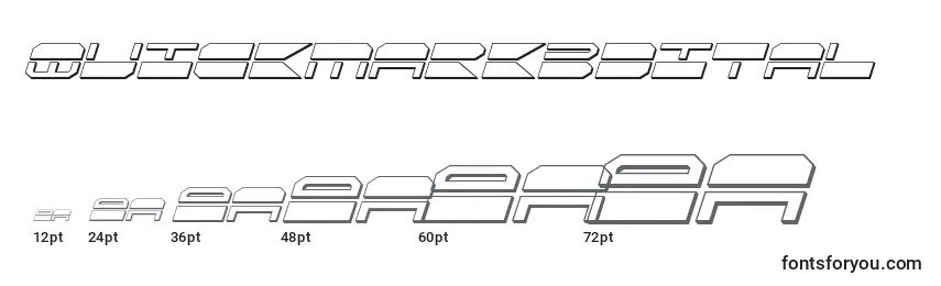 Quickmark3dital (137887) Font Sizes