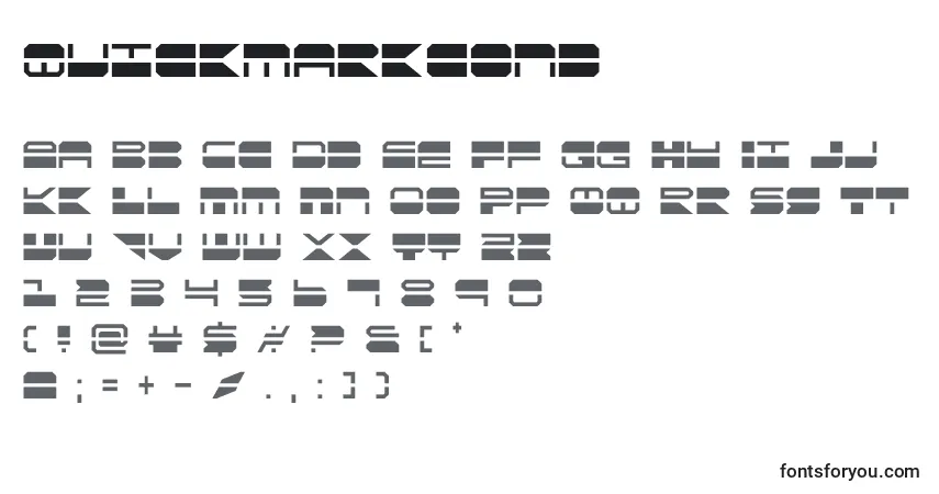 Quickmarkcond Font – alphabet, numbers, special characters