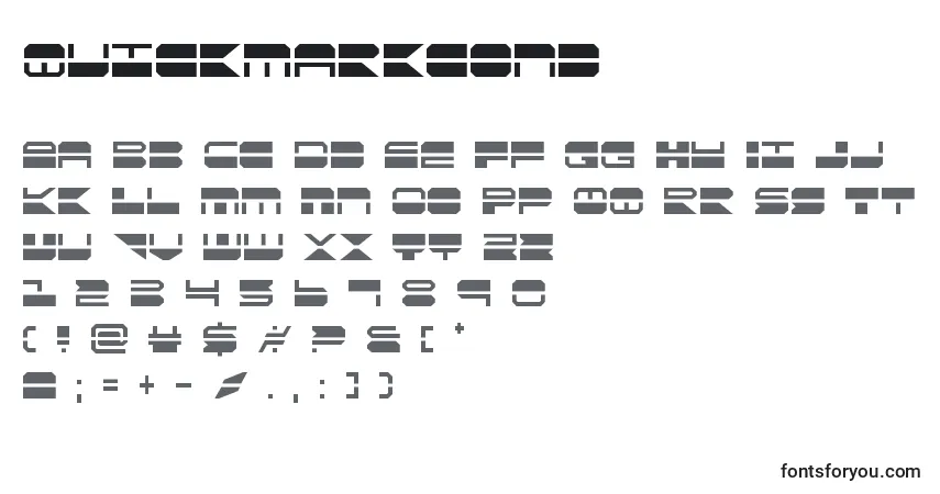 Fuente Quickmarkcond (137889) - alfabeto, números, caracteres especiales