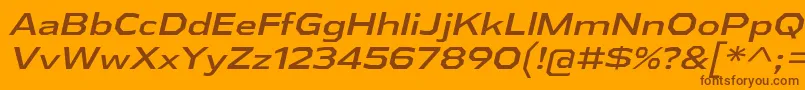 AthabascaExIt Font – Brown Fonts on Orange Background