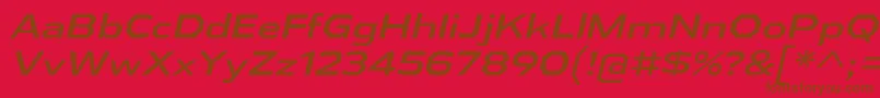 AthabascaExIt Font – Brown Fonts on Red Background