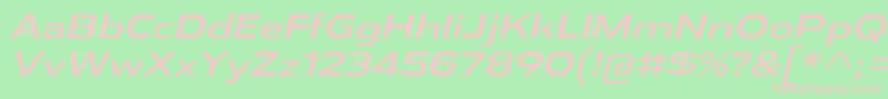 AthabascaExIt Font – Pink Fonts on Green Background