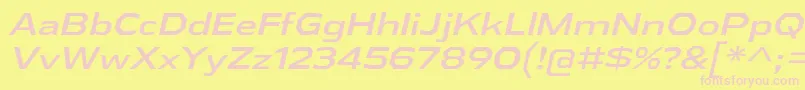 AthabascaExIt Font – Pink Fonts on Yellow Background