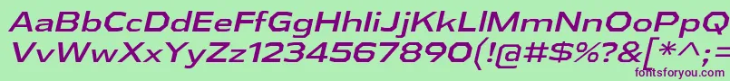 AthabascaExIt Font – Purple Fonts on Green Background