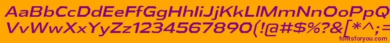 AthabascaExIt Font – Purple Fonts on Orange Background