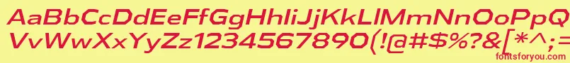 AthabascaExIt Font – Red Fonts on Yellow Background