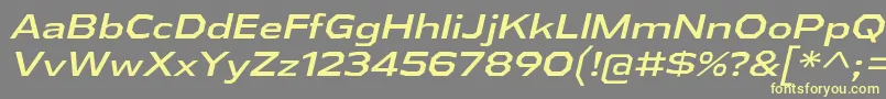 AthabascaExIt Font – Yellow Fonts on Gray Background