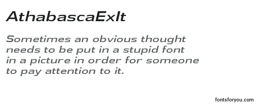 AthabascaExIt Font
