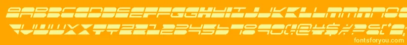 quickmarkcondital Font – Yellow Fonts on Orange Background