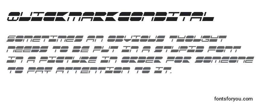 Обзор шрифта Quickmarkcondital