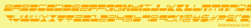 quickmarkcondital Font – Orange Fonts on Yellow Background