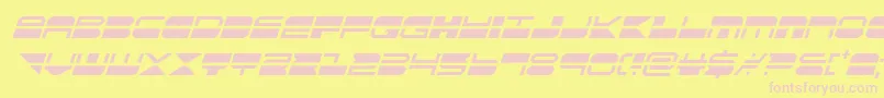 Шрифт quickmarkcondital – розовые шрифты на жёлтом фоне