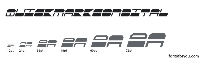 Размеры шрифта Quickmarkcondital (137891)
