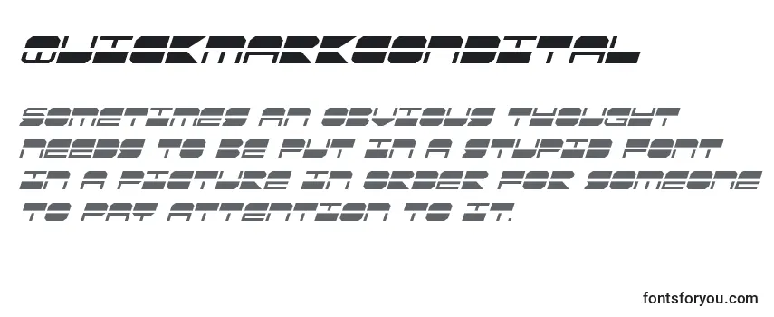 Quickmarkcondital (137891) -fontin tarkastelu