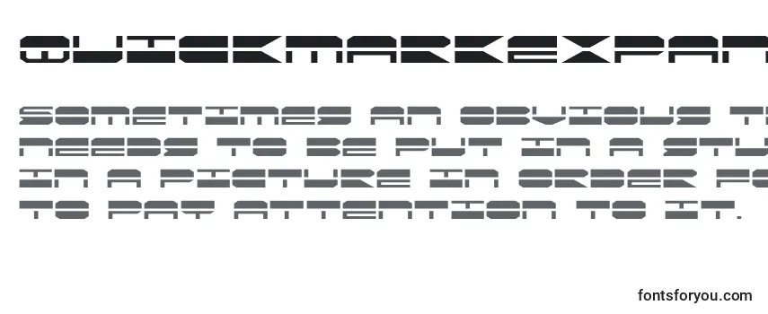 Шрифт Quickmarkexpand