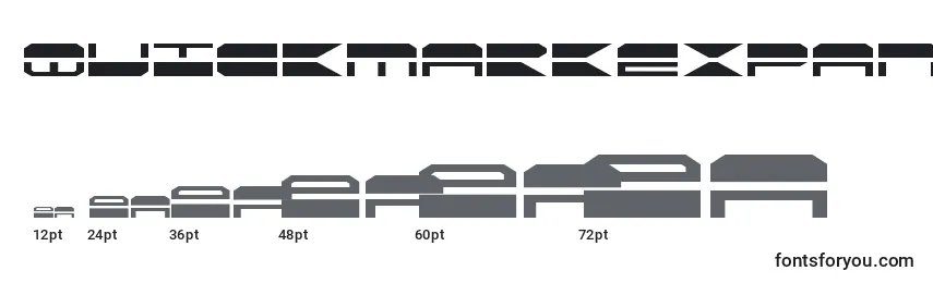 Размеры шрифта Quickmarkexpand (137893)