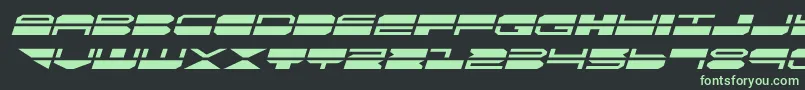 quickmarkexpandital Font – Green Fonts on Black Background