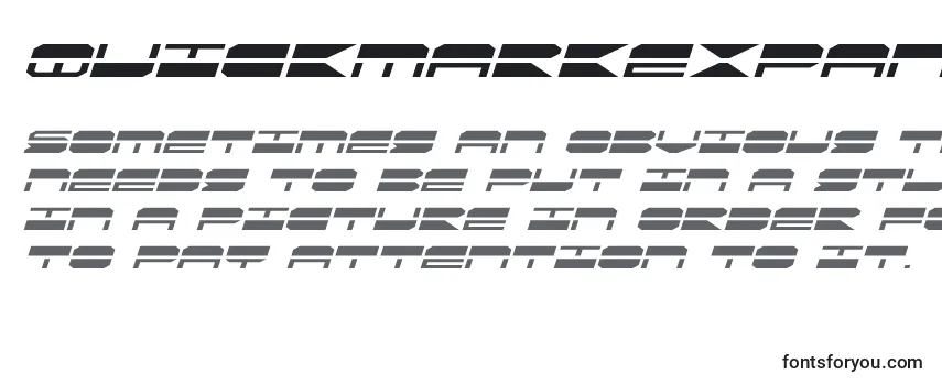 Обзор шрифта Quickmarkexpandital