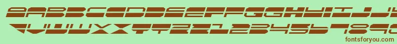 Шрифт quickmarkexpandital – коричневые шрифты на зелёном фоне