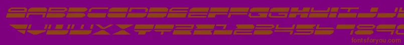 quickmarkexpandital-Schriftart – Braune Schriften auf violettem Hintergrund