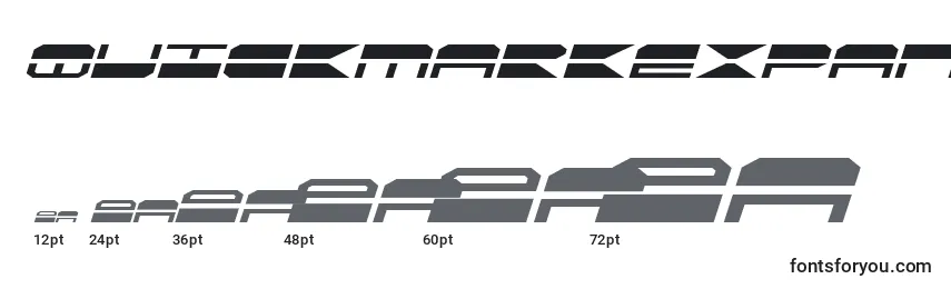Quickmarkexpandital (137895)-fontin koot