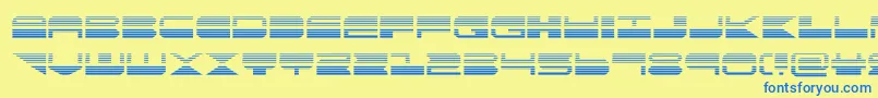 quickmarkgrad Font – Blue Fonts on Yellow Background