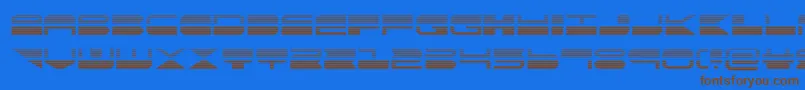 quickmarkgrad Font – Brown Fonts on Blue Background