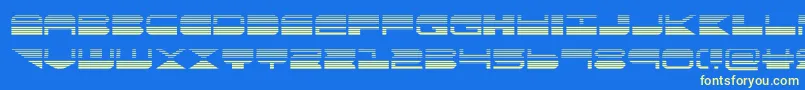 quickmarkgrad Font – Yellow Fonts on Blue Background