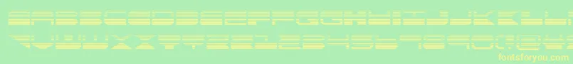 フォントquickmarkgrad – 黄色の文字が緑の背景にあります