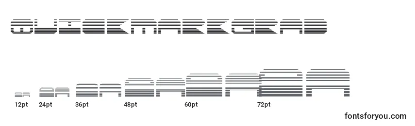 Quickmarkgrad Font Sizes