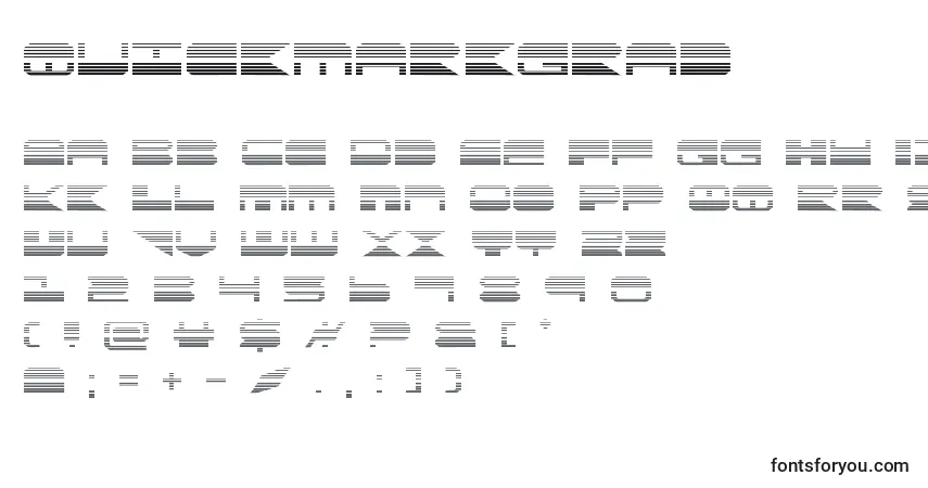 A fonte Quickmarkgrad (137897) – alfabeto, números, caracteres especiais