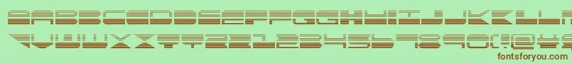 quickmarkgrad-fontti – ruskeat fontit vihreällä taustalla