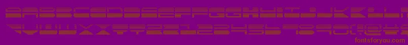 フォントquickmarkgrad – 紫色の背景に茶色のフォント