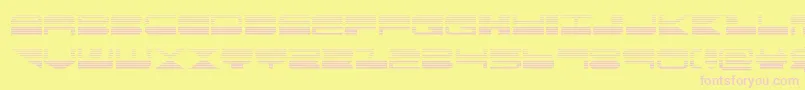 quickmarkgrad-fontti – vaaleanpunaiset fontit keltaisella taustalla
