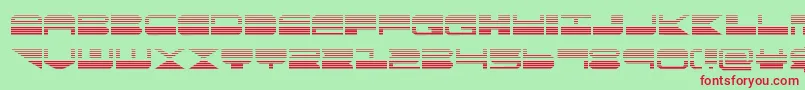 quickmarkgrad-fontti – punaiset fontit vihreällä taustalla